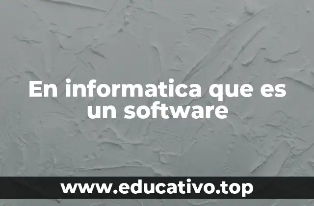 En informatica que es un software