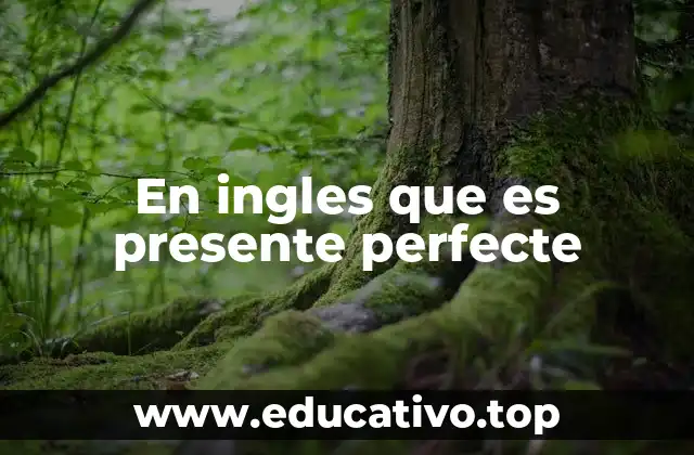 En ingles que es presente perfecte