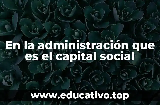 En la administración que es el capital social