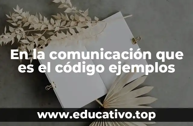En la comunicación que es el código ejemplos