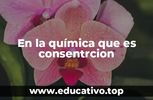 En la química que es consentrcion