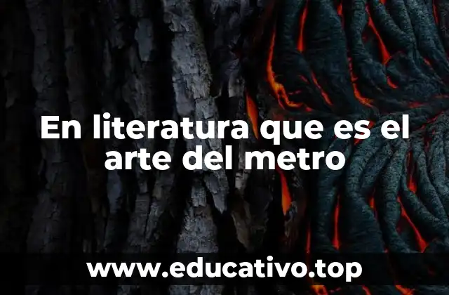 En literatura que es el arte del metro