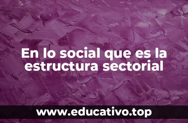 En lo social que es la estructura sectorial