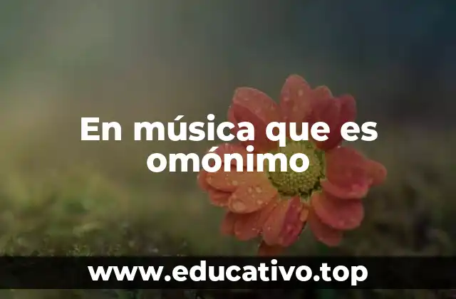 En música que es omónimo