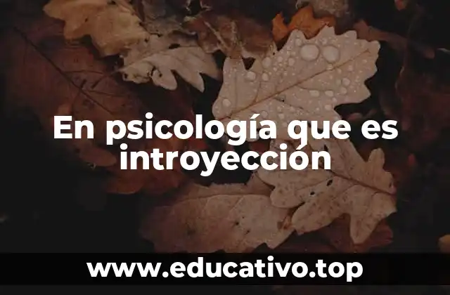 En psicología que es introyección