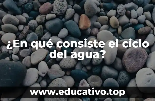 ¿En qué consiste el ciclo del agua?
