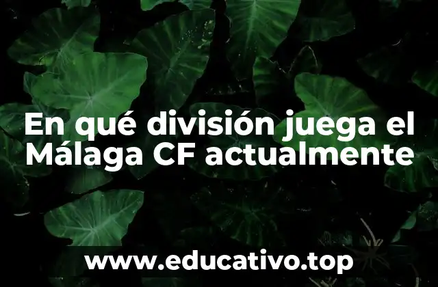 En qué división juega el Málaga CF actualmente