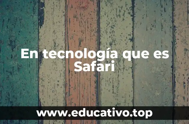 En tecnología que es Safari