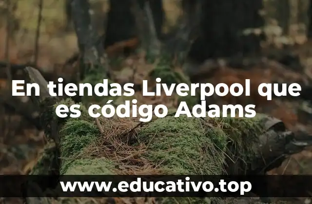 En tiendas Liverpool que es código Adams