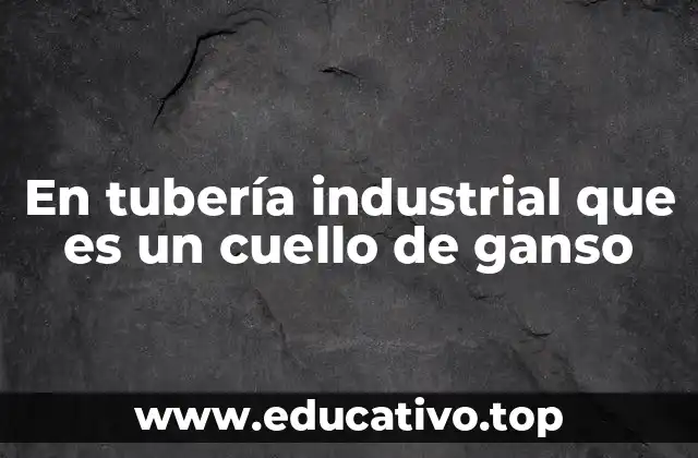 En tubería industrial que es un cuello de ganso