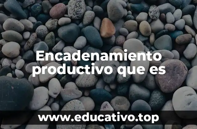 Encadenamiento productivo que es