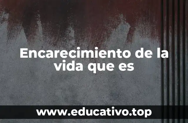 Encarecimiento de la vida que es