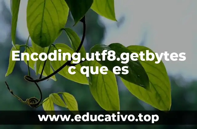 Encoding.utf8.getbytes c que es