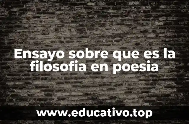 La poesía como lenguaje filosófico