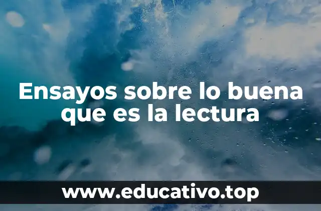 Ensayos sobre lo buena que es la lectura