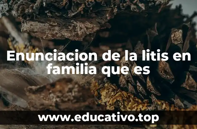 El papel de la enunciación de la litis en la justicia familiar