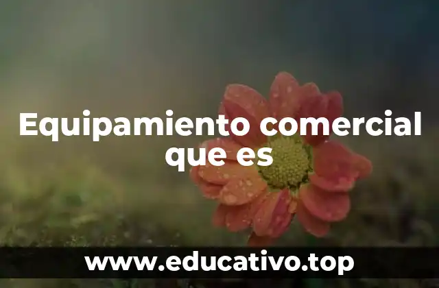 Equipamiento comercial que es