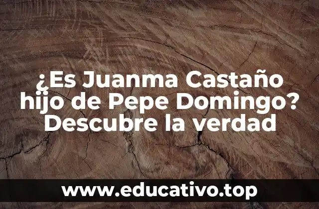 ¿Es Juanma Castaño hijo de Pepe Domingo? Descubre la verdad