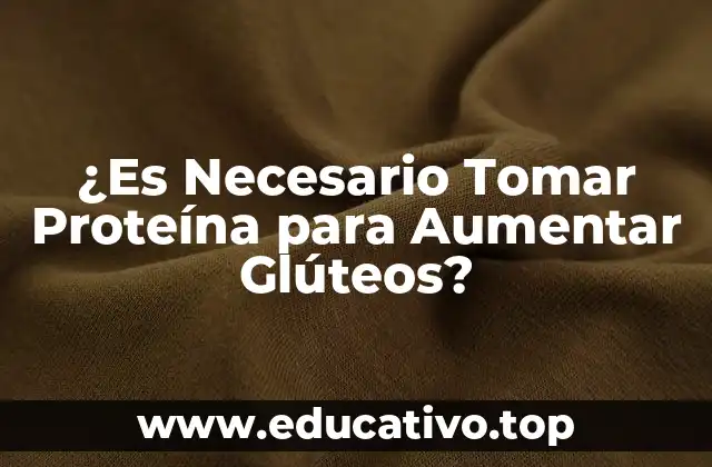 ¿Es Necesario Tomar Proteína para Aumentar Glúteos?