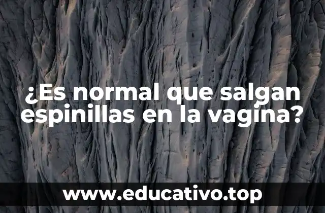 ¿Es normal que salgan espinillas en la vagina?