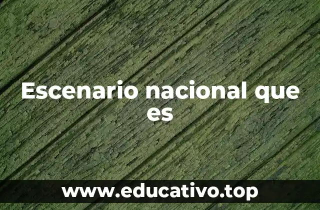 Escenario nacional que es