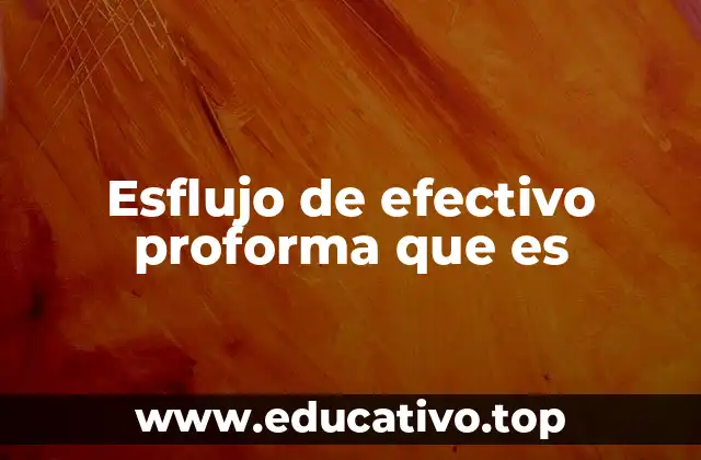 Esflujo de efectivo proforma que es