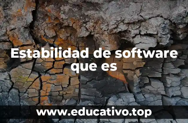 Estabilidad de software que es