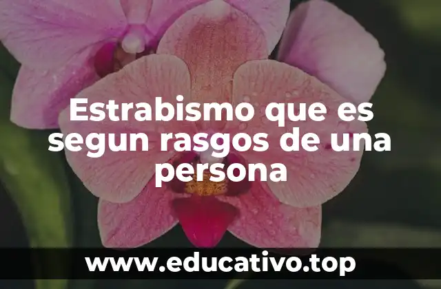 Estrabismo que es segun rasgos de una persona