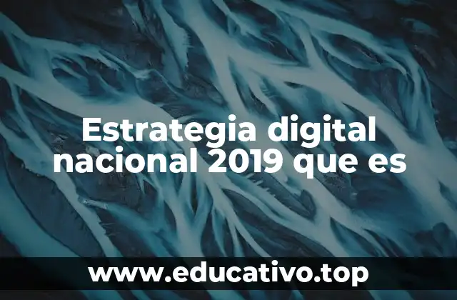 Estrategia digital nacional 2019 que es