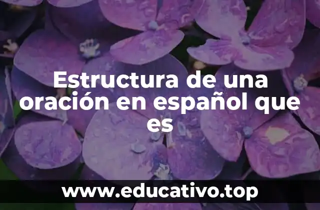 Estructura de una oración en español que es