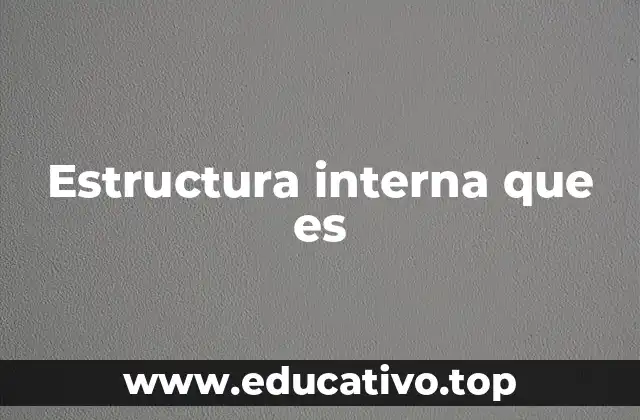 Estructura interna que es