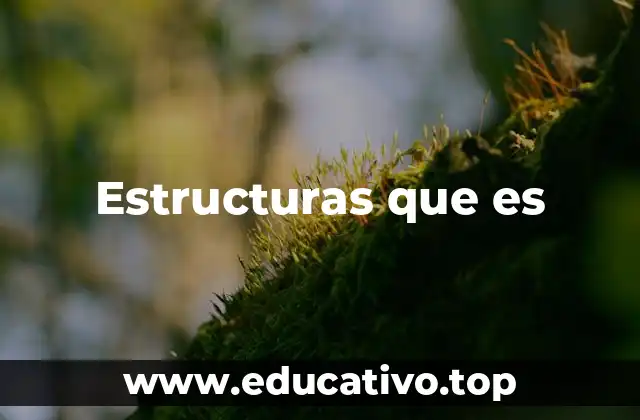 Estructuras que es