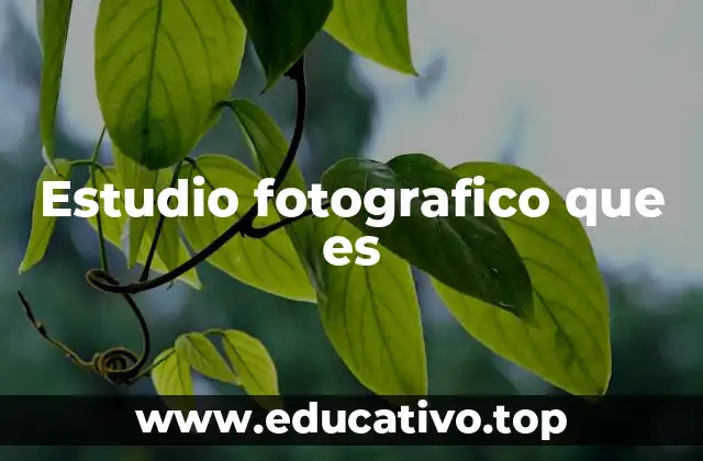 Estudio fotografico que es