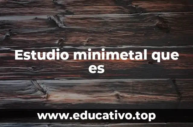 Estudio minimetal que es