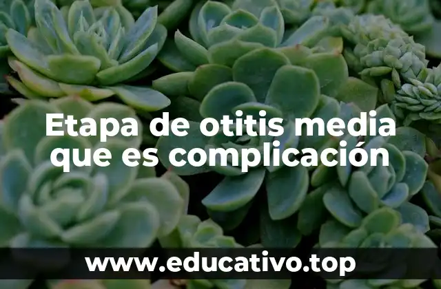 Etapa de otitis media que es complicación