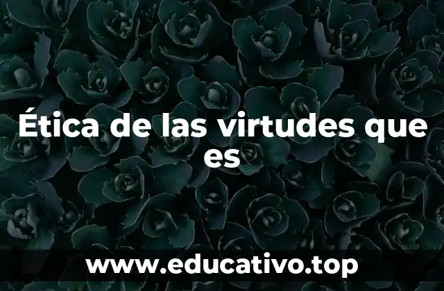 Ética de las virtudes que es