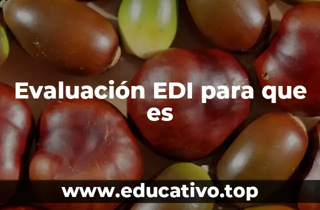 Evaluación EDI para que es