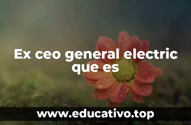 Ex ceo general electric que es