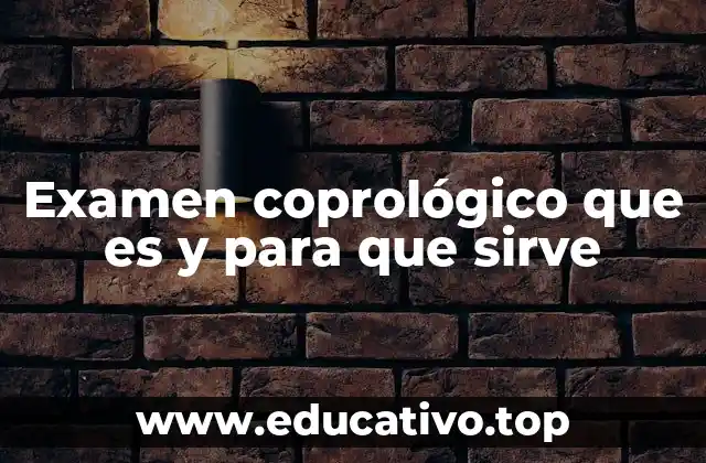 Examen coprológico que es y para que sirve