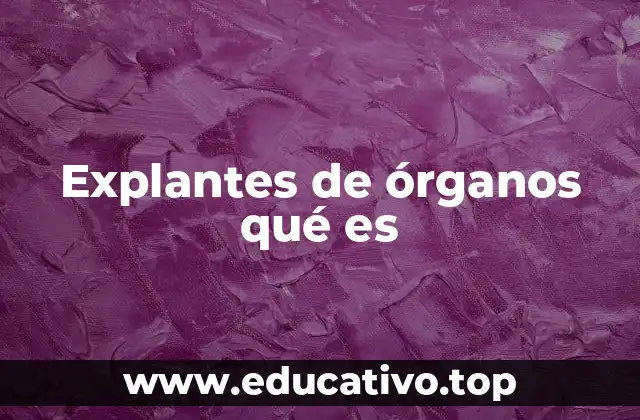 Explantes de órganos qué es