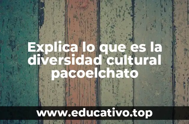 Explica lo que es la diversidad cultural pacoelchato