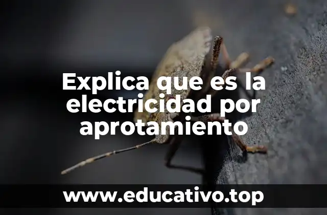 Explica que es la electricidad por aprotamiento