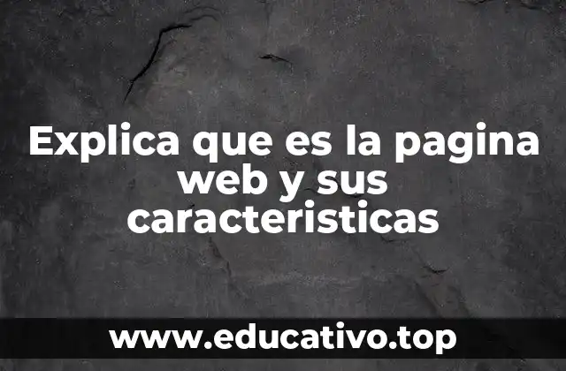 Explica que es la pagina web y sus caracteristicas