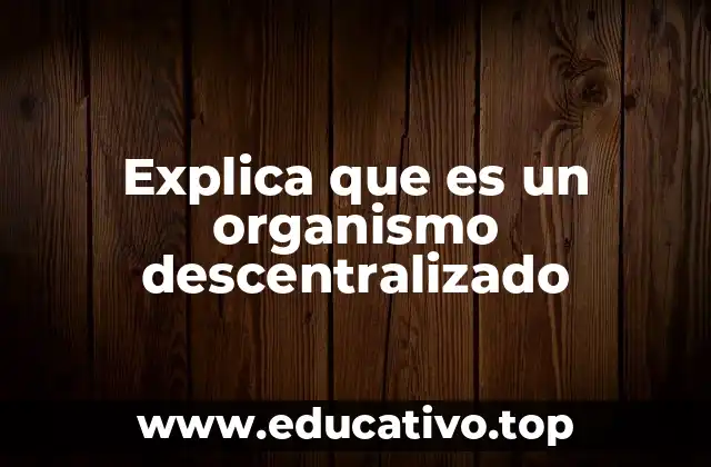 La estructura y funcionamiento de los organismos descentralizados