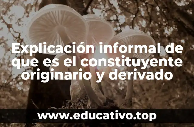 Explicación informal de que es el constituyente originario y derivado
