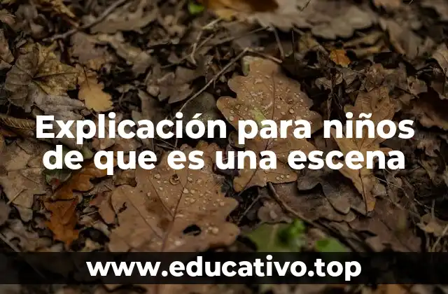 Explicación para niños de que es una escena