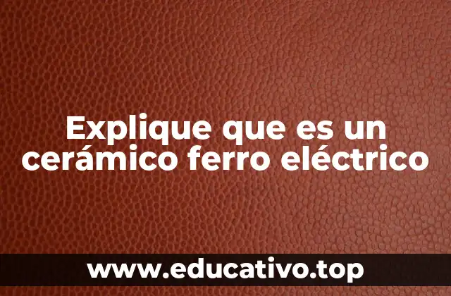Explique que es un cerámico ferro eléctrico