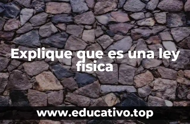El rol de las leyes físicas en la ciencia