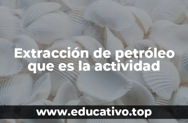 Extracción de petróleo que es la actividad