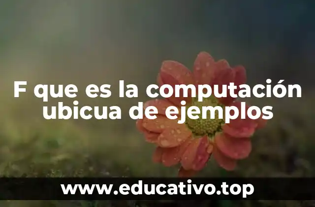 F que es la computación ubicua de ejemplos
